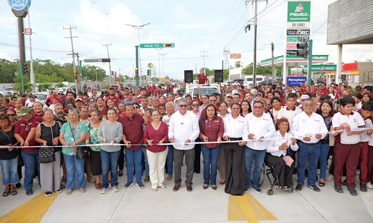 Entrega Armando Martínez magna obra de pavimentación