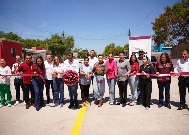 Gobierno de Carmen Lilia beneficia a familias de Los Olivos 1 y 2 con vialidades renovadas