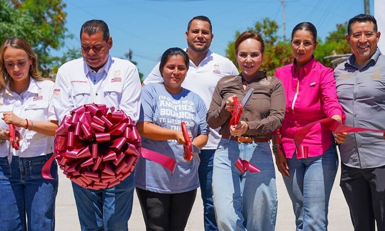 Gobierno de Carmen Lilia beneficia a familias de Los Olivos 1 y 2 con vialidades renovadas