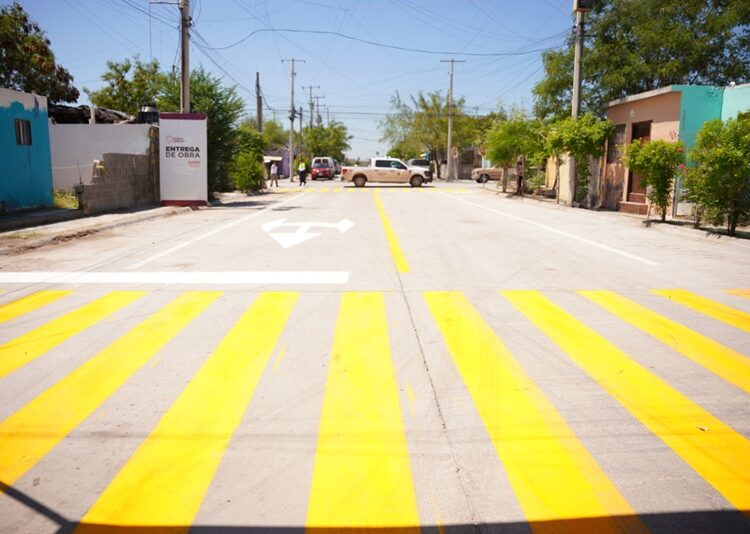 Gobierno de Carmen Lilia beneficia a familias de Los Olivos 1 y 2 con vialidades renovadas
