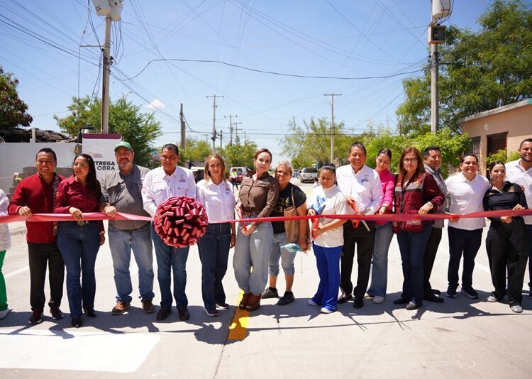Gobierno de Carmen Lilia beneficia a familias de Los Olivos 1 y 2 con vialidades renovadas
