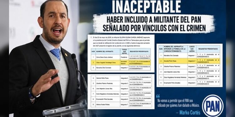 “Inaceptable haber incluido a militante del PAN señalado por vínculos con el crimen”: Marko Cortes