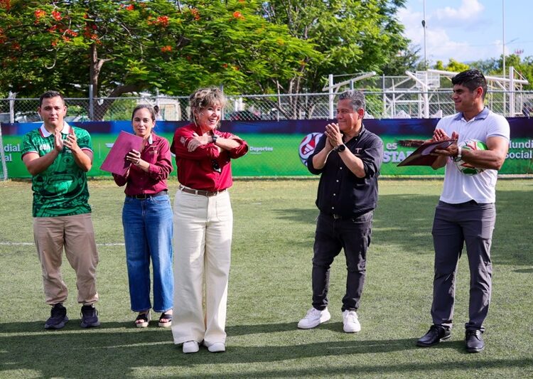 Reactiva SEBIEN cancha de futbol en el Parque Pajaritos