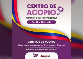 Gobierno Municipal y DIF Altamira se suman a campaña de apoyo humanitario para familias afectadas en Venezuela