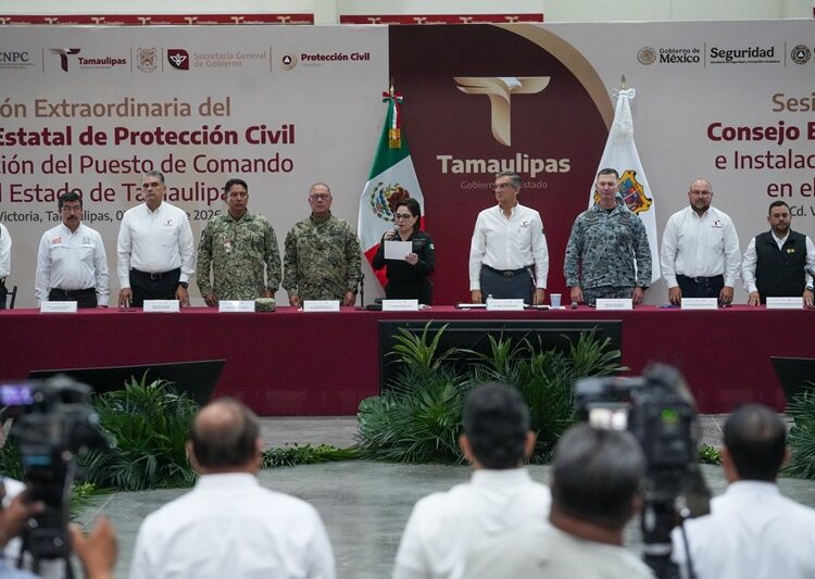 Participa rector de la UAT, Dámaso Anaya, en la instalación del Puesto de Comando Interinstitucional contra Ciclones