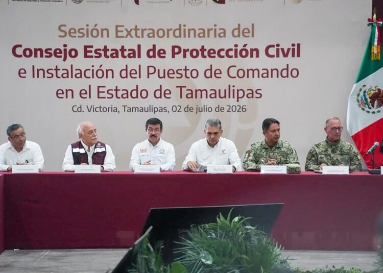 Participa rector de la UAT, Dámaso Anaya, en la instalación del Puesto de Comando Interinstitucional contra Ciclones