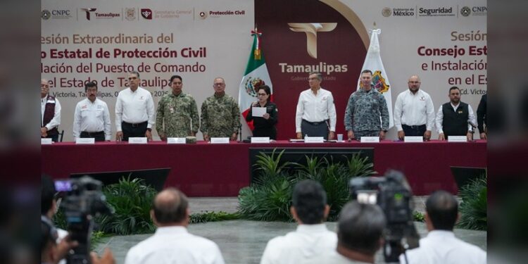 Participa rector de la UAT, Dámaso Anaya, en la instalación del Puesto de Comando Interinstitucional contra Ciclones