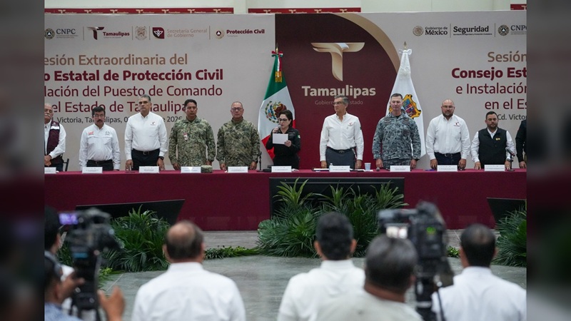 Participa rector de la UAT, Dámaso Anaya, en la instalación del Puesto de Comando Interinstitucional contra Ciclones